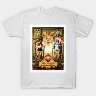 ZURICH SWISS SWITZERLAND National Expo 1883 Vintage Tourism Travel Advertisement T-Shirt